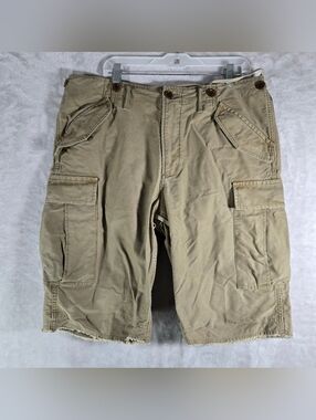 Visvim Cargo Shorts Size 5 / 36 Khaki Multiple Pockets Relaxed Streetwear 12”